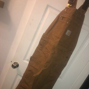 Carhartt overalls coverall tan. Like new